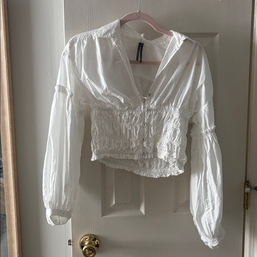 Anthropologie White Blouse